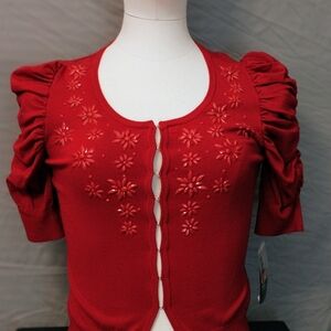 INC International Concepts Glamorous Red Cardigan